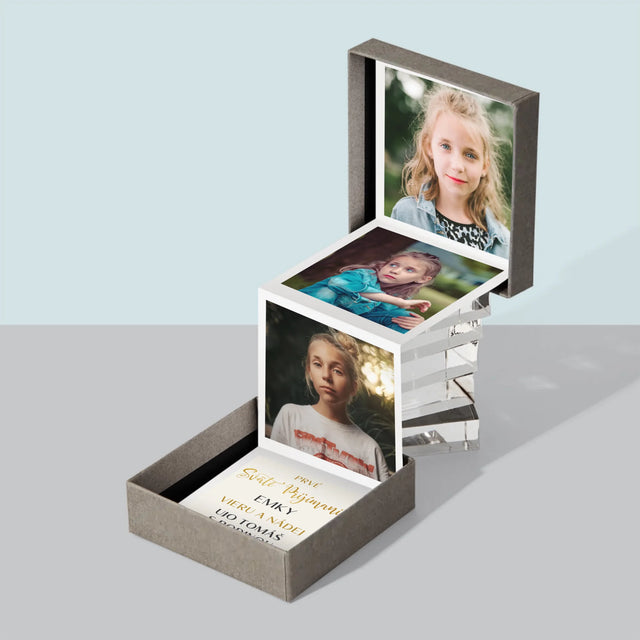 Fotokoláž:  Prvé Sväté Prijímanie Kríž - Sada Fotografií Harmonika