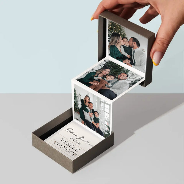 Fotokoláž: Veselé Vianoce Venovanie - Sada Fotografií Harmonika