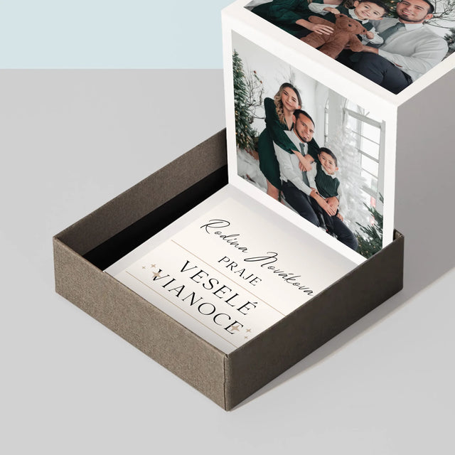 Fotokoláž: Veselé Vianoce Venovanie - Sada Fotografií Harmonika