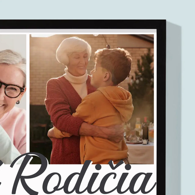 Fotokoláž: Milovaní Starí Rodičia - Zarámováná Tlač 30X40 (Vertikálne)