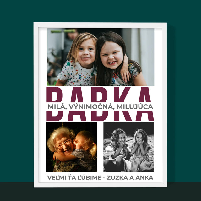 Fotokoláž: Babka Charakterové Vlastnosti - Zarámováná Tlač 30X40 (Vertikálne)