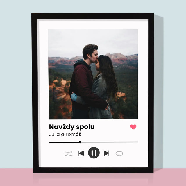 Fotografia A Podpis: Spotify S Tvojou Fotografiou - Zarámováná Tlač 30X40 (Vertikálne)