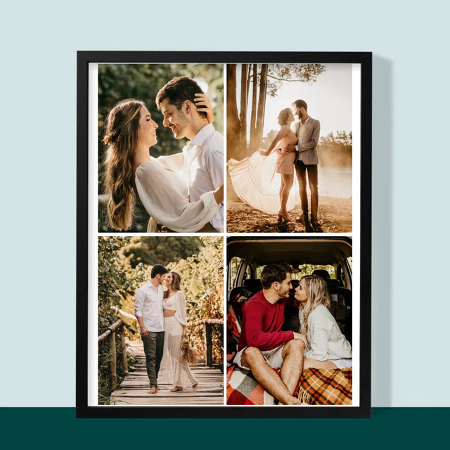 Fotokoláž: 4 Fotografie - Zarámováná Tlač 30X40 (Vertikálne)