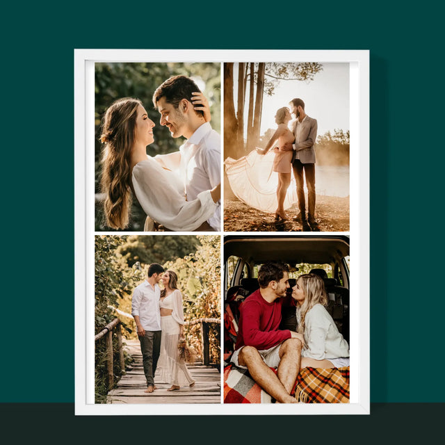 Fotokoláž: 4 Fotografie - Zarámováná Tlač 30X40 (Vertikálne)