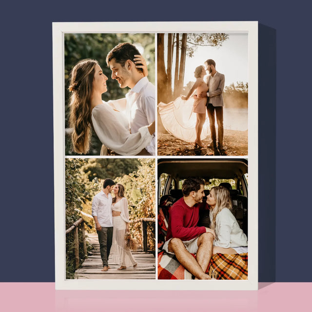 Fotokoláž: 4 Fotografie - Zarámováná Tlač 30X40 (Vertikálne)