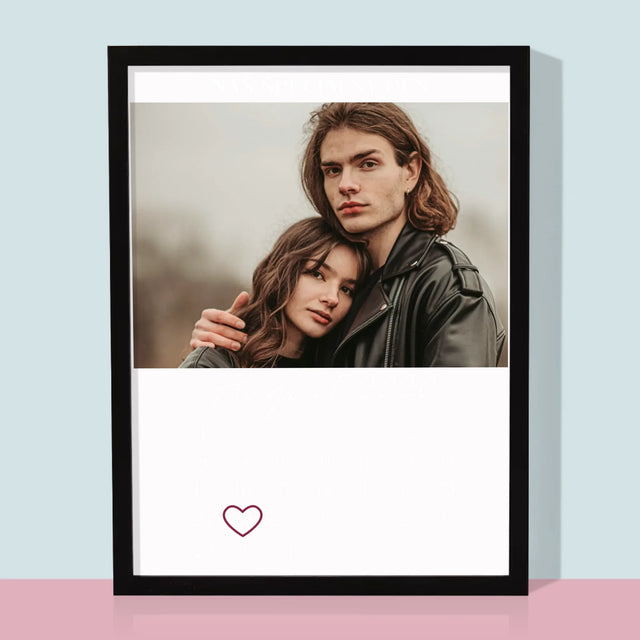 Fotografia A Podpis: Náš Špeciálny Deň - Zarámováná Tlač 30X40 (Vertikálne)