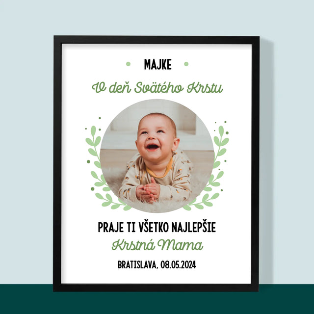 Fotografia A Podpis: Pri Príležitosti Svätého Krstu - Zarámováná Tlač 30X40 (Vertikálne)