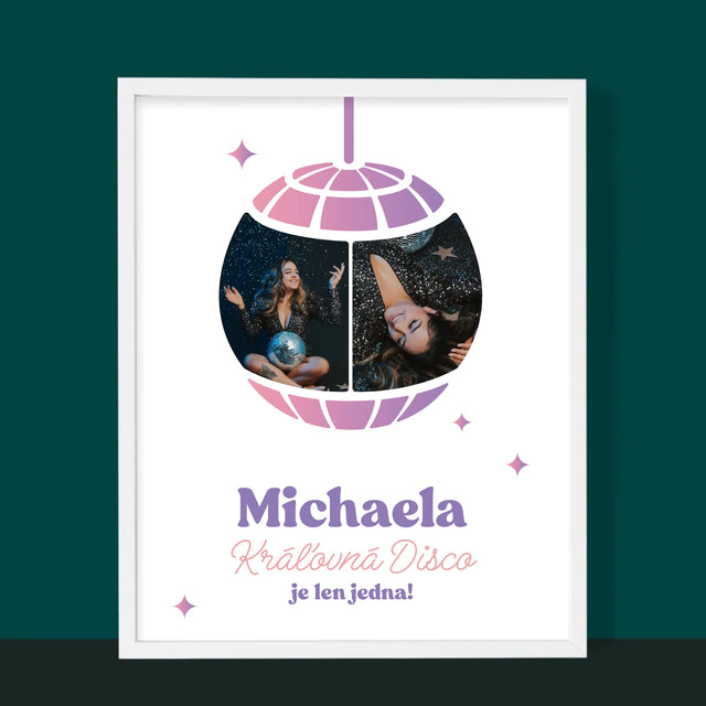 Fotokoláž: Kráľovná Disco 2 Fotografie - Zarámováná Tlač 30X40 (Vertikálne)