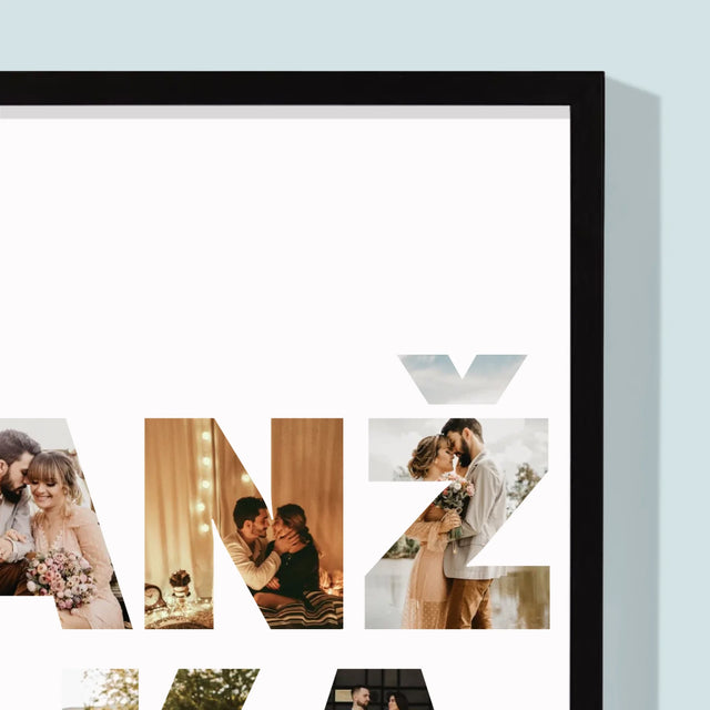 Slovo Z Fotografií: Manželka Z Tvojich Fotografií - Zarámováná Tlač 30X40 (Vertikálne)