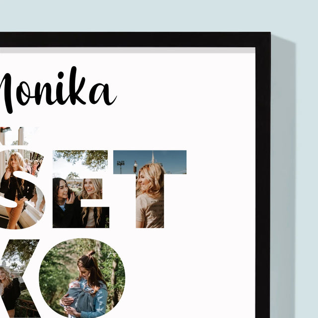 Slovo Z Fotografií: Všetko Najlepšie Z Tvojich Fotografií - Zarámováná Tlač 30X40 (Vertikálne)