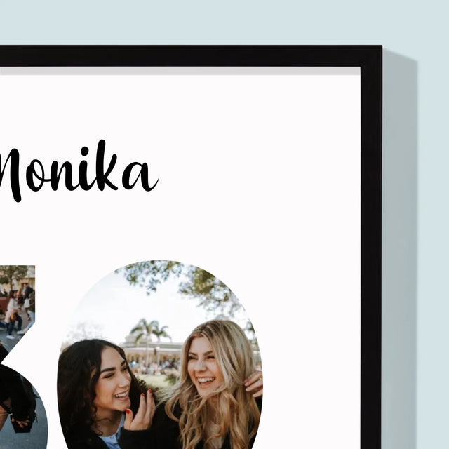 Slovo Z Fotografií: 30 Rokov Z Tvojich Fotografií - Zarámováná Tlač 30X40 (Vertikálne)