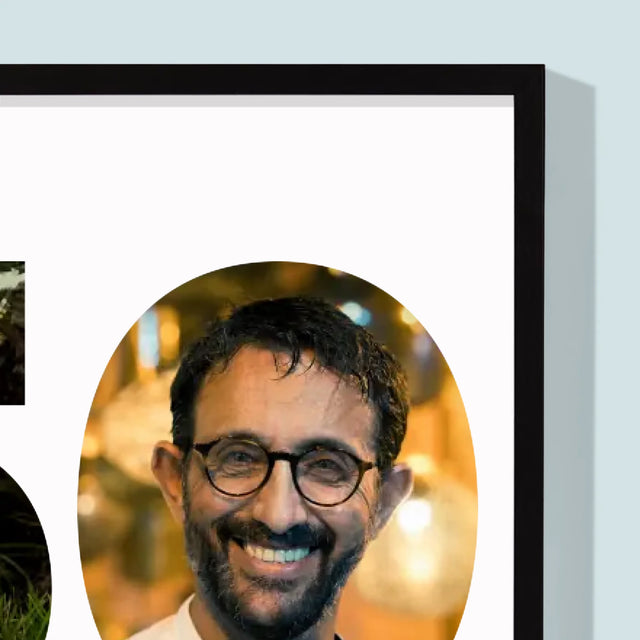 Slovo Z Fotografií: 50. Narodeniny - Zarámováná Tlač 30X40 (Vertikálne)