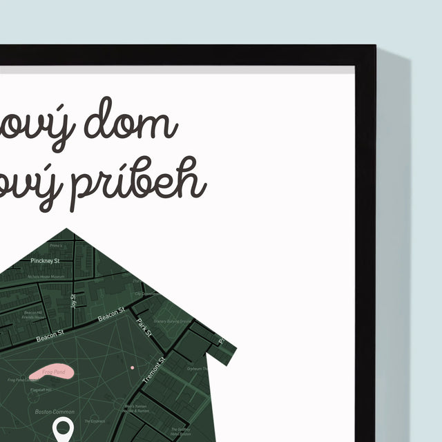 Mapa Mesta: Mapa Mesta: Nový Dom - Zarámováná Tlač 30X40 (Vertikálne)