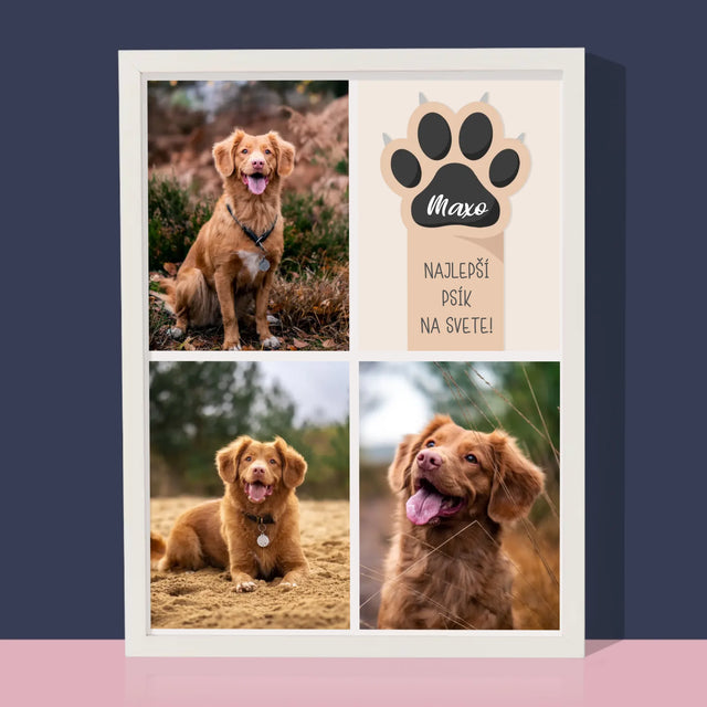 Fotokoláž: Najlepší Pes - Zarámováná Tlač 30X40 (Vertikálne)
