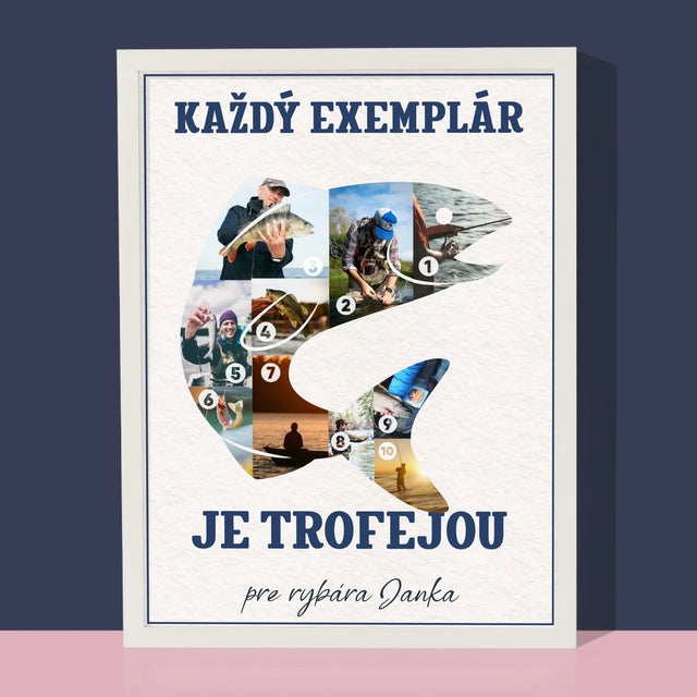 Tvar Z Fotografií: Exemplár Rybára - Zarámováná Tlač 30X40 (Vertikálne)