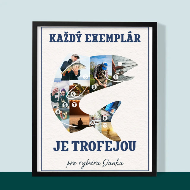 Tvar Z Fotografií: Exemplár Rybára - Zarámováná Tlač 30X40 (Vertikálne)