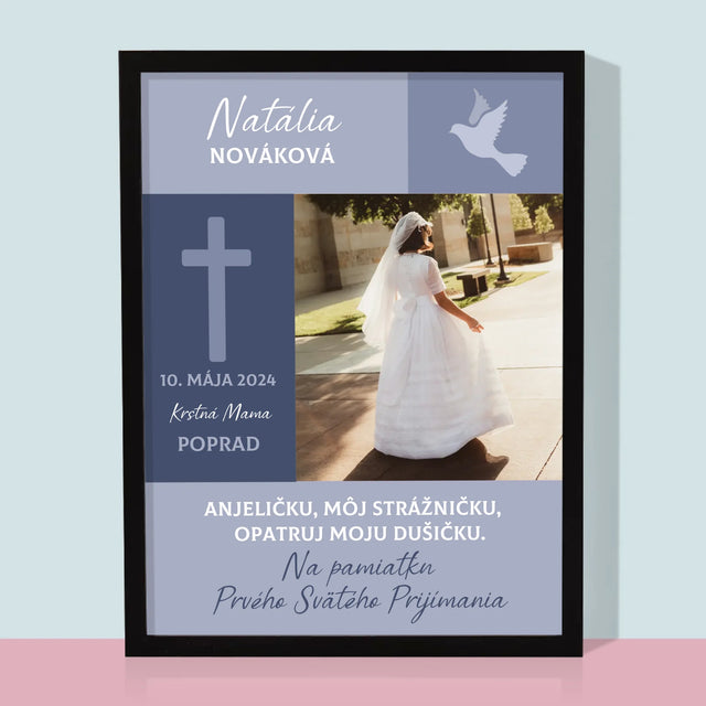 Fotografia A Podpis: Strážny Anjel 1. Sv Príjimanie - Zarámováná Tlač 30X40 (Vertikálne)