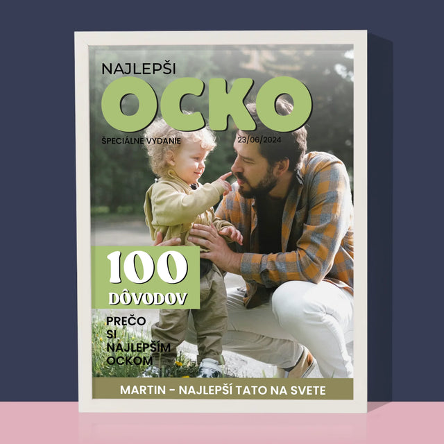 Obálka Časopisu: Najlepší Ocko - Zarámováná Tlač 30X40 (Vertikálne)
