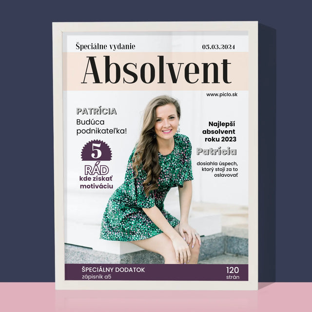 Obálka Časopisu: Absolvent - Zarámováná Tlač 30X40 (Vertikálne)