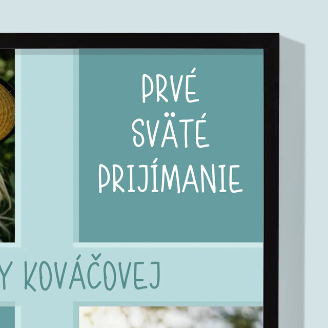 Fotokoláž: Prvé Sväté Prijímanie - Zarámováná Tlač 30X40 (Vertikálne)