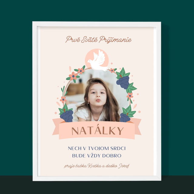 Fotografia A Podpis: Dobro V Srdci Prijímanie - Zarámováná Tlač 30X40 (Vertikálne)