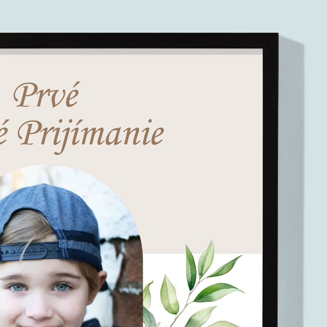 Fotografia A Podpis: Prvé Sväté Prijímanie Venovanie - Zarámováná Tlač 30X40 (Vertikálne)