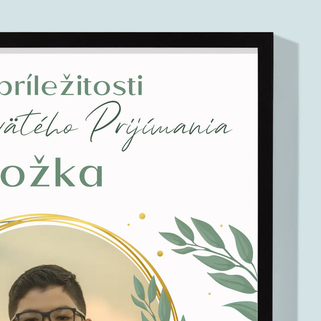 Fotografia A Podpis: Pri Príležitosti Prvého Svätého Prijímania - Zarámováná Tlač 30X40 (Vertikálne)