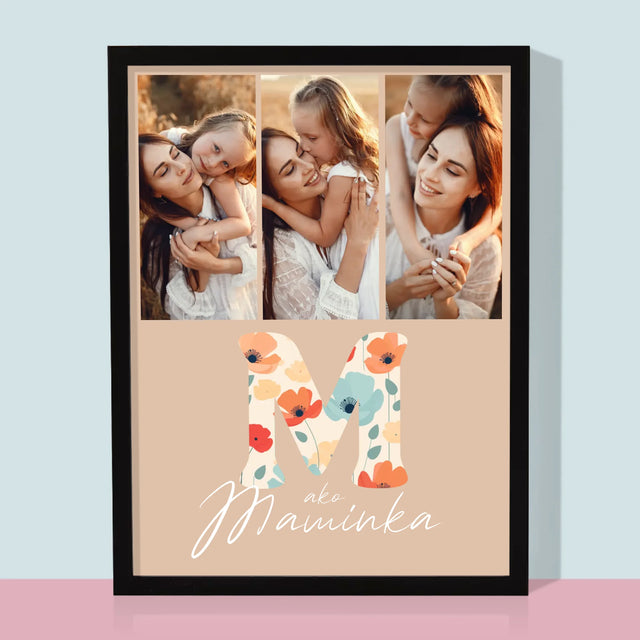 Fotokoláž: M Ako Maminka - Zarámováná Tlač 30X40 (Vertikálne)