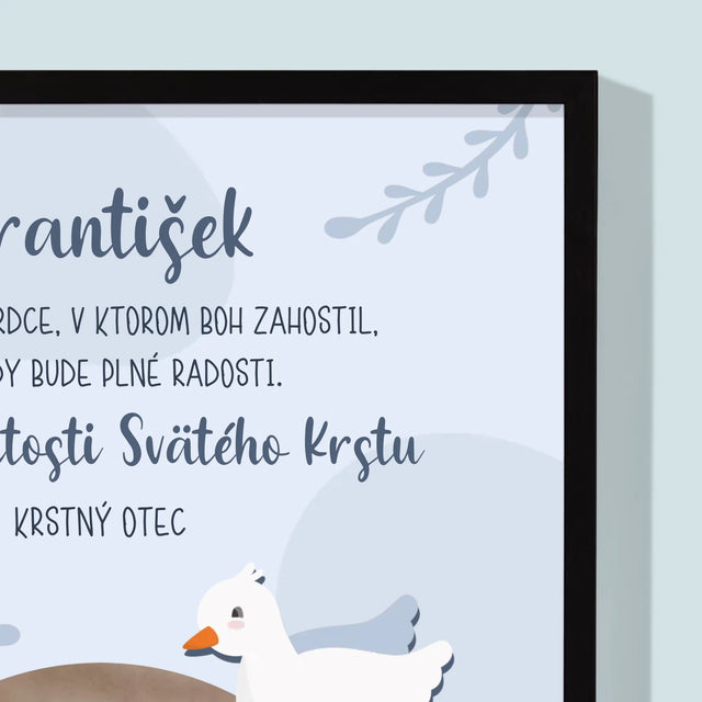 Fotografia A Podpis: Pri Príležitosti Svätého Krstu - Zarámováná Tlač 30X40 (Vertikálne)