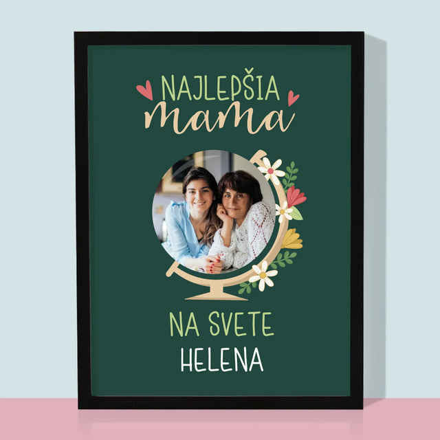 Fotografia A Podpis: Najlepšia Mama Svet - Zarámováná Tlač 30X40 (Vertikálne)