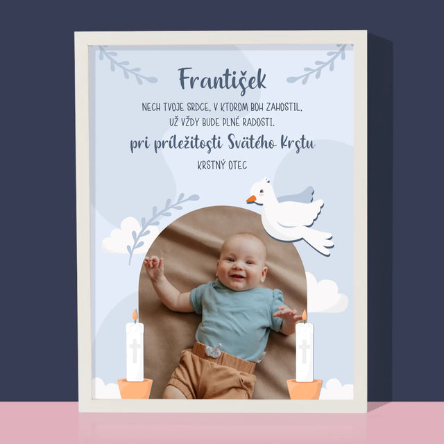 Fotografia A Podpis: Pri Príležitosti Svätého Krstu - Zarámováná Tlač 30X40 (Vertikálne)