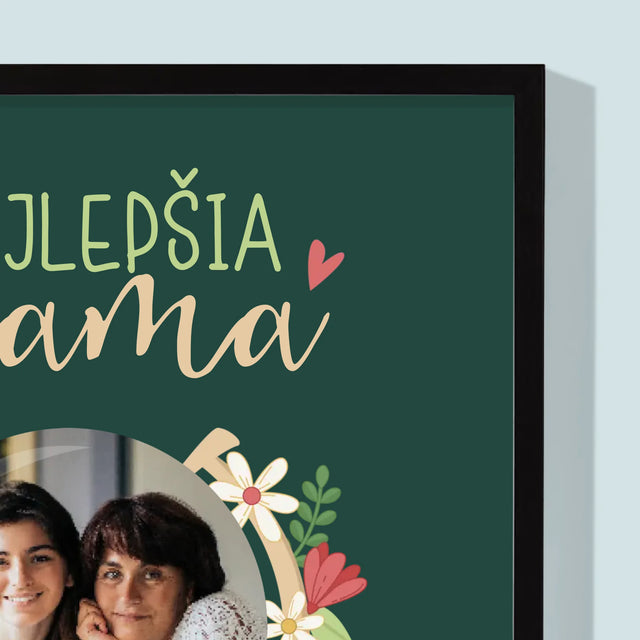 Fotografia A Podpis: Najlepšia Mama Svet - Zarámováná Tlač 30X40 (Vertikálne)