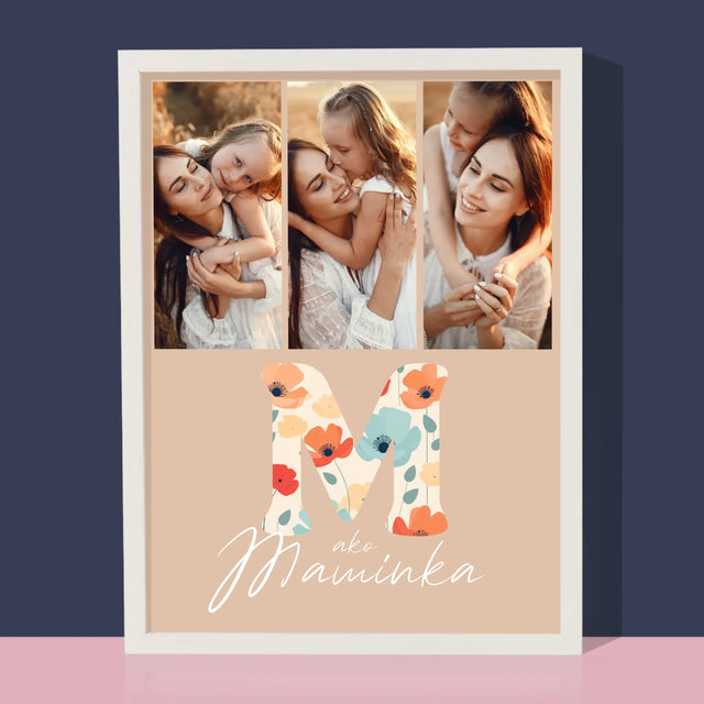 Fotokoláž: M Ako Maminka - Zarámováná Tlač 30X40 (Vertikálne)