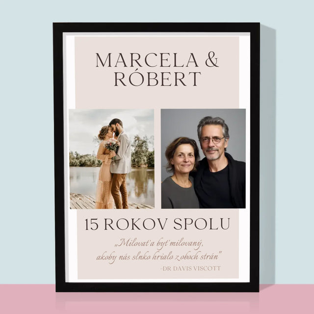 Fotokoláž: Milovať A Byť Milovaný - Zarámováná Tlač 30X40 (Vertikálne)