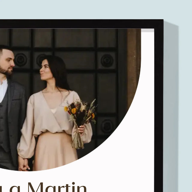 Fotokoláž: Dátum Svadby - Zarámováná Tlač 30X40 (Vertikálne)