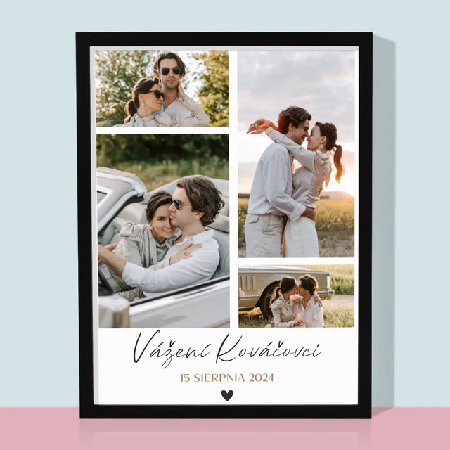 Fotokoláž: Vážení - Zarámováná Tlač 30X40 (Vertikálne)