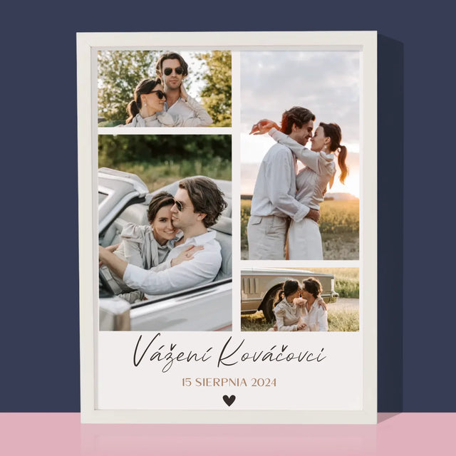 Fotokoláž: Vážení - Zarámováná Tlač 30X40 (Vertikálne)