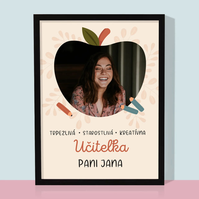 Fotografia A Podpis: Učiteľka - Zarámováná Tlač 30X40 (Vertikálne)