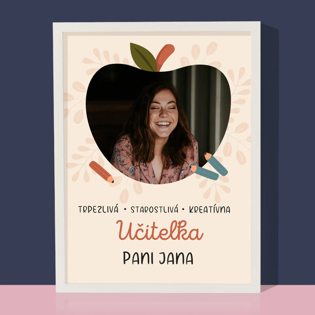 Fotografia A Podpis: Učiteľka - Zarámováná Tlač 30X40 (Vertikálne)