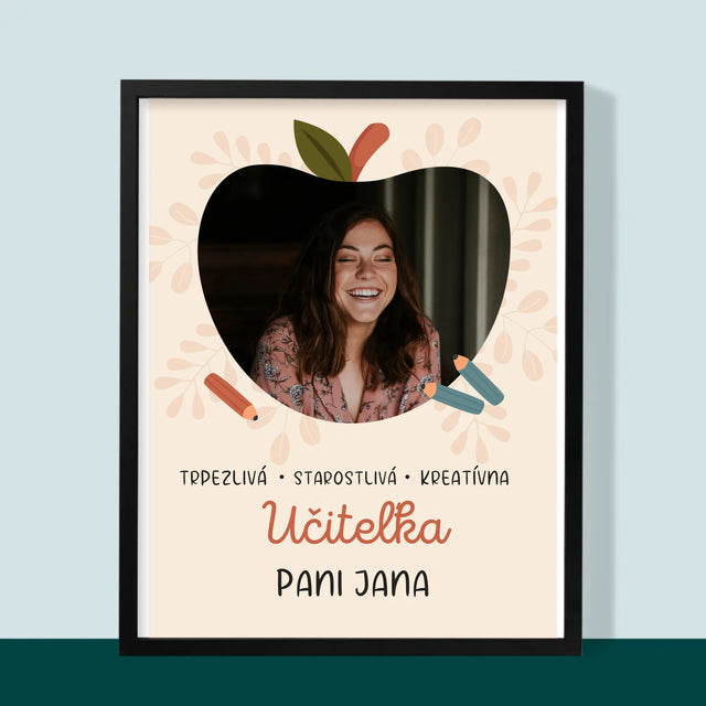 Fotografia A Podpis: Učiteľka - Zarámováná Tlač 30X40 (Vertikálne)