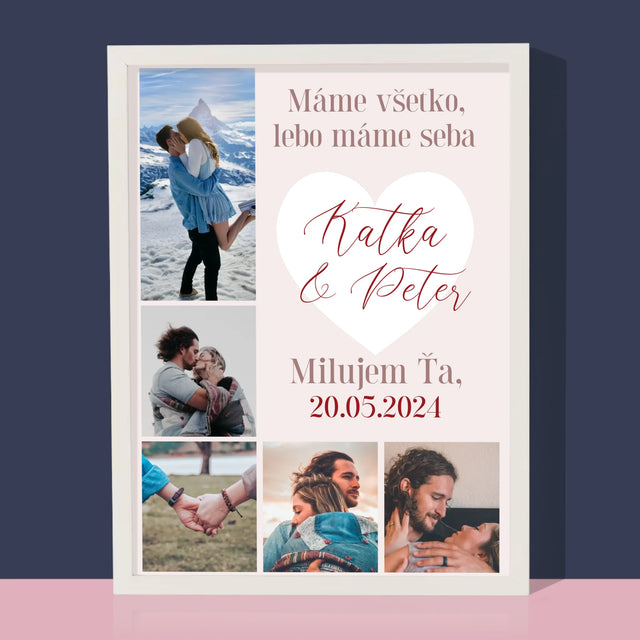 Fotokoláž: Máme Všetko, Kým Máme Seba - Zarámováná Tlač 30X40 (Vertikálne)