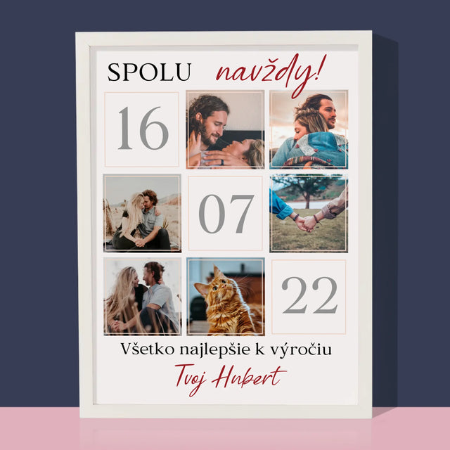 Fotokoláž: Spolu Navždy! - Zarámováná Tlač 30X40 (Vertikálne)