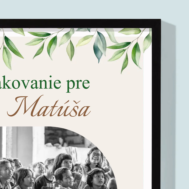 Fotografia A Podpis: Poďakovanie Kňazovi I. Sv Prijímanie - Zarámováná Tlač 30X40 (Vertikálne)