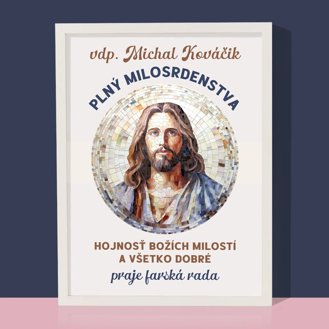 Meno A Podpis: Kňaz Plný Milosrdenstva - Zarámováná Tlač 30X40 (Vertikálne)
