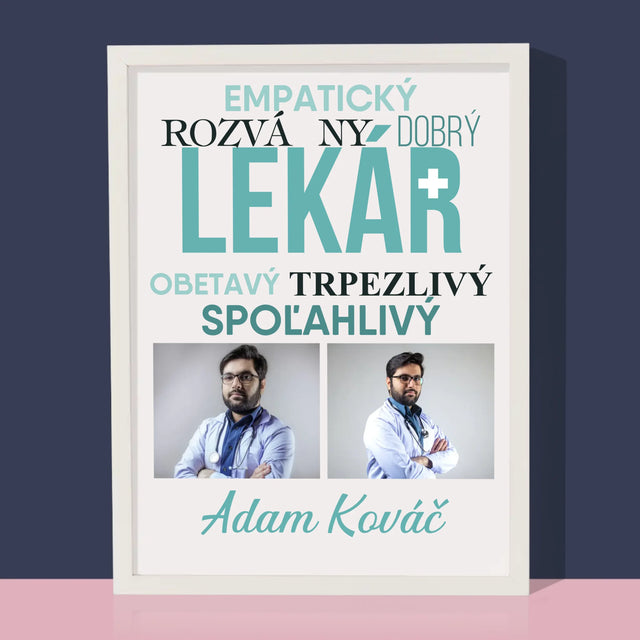 Fotokoláž: Lekár Črty - Zarámováná Tlač 30X40 (Vertikálne)