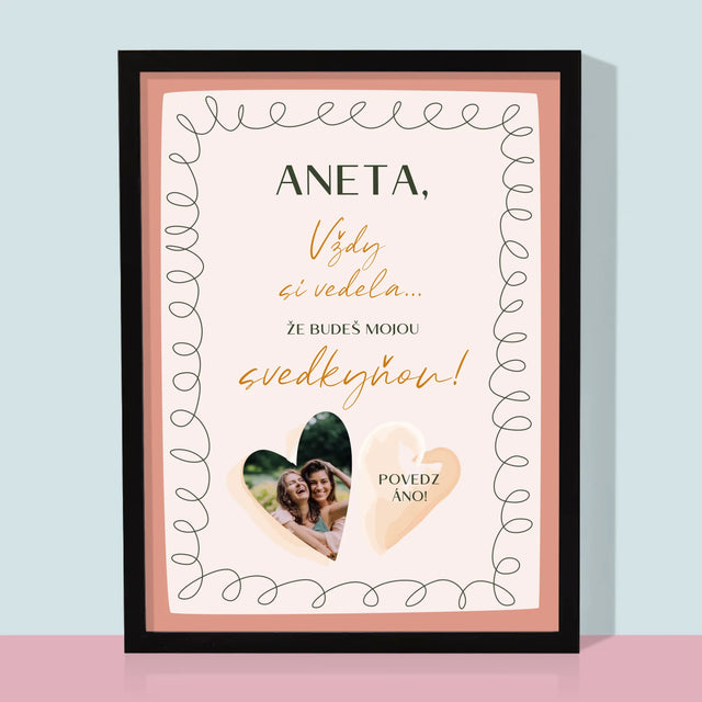 Fotografia A Podpis: Vždy Si Vedela - Zarámováná Tlač 30X40 (Vertikálne)