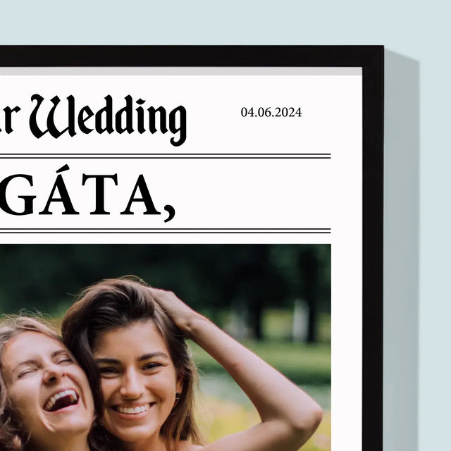 Fotografia A Podpis: Vysnívaná Svedkyňa - Zarámováná Tlač 30X40 (Vertikálne)