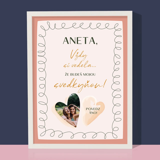 Fotografia A Podpis: Vždy Si Vedela - Zarámováná Tlač 30X40 (Vertikálne)