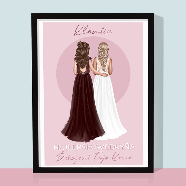 Tvorenie Postavy: Najlepšia Svedkyňa - Zarámováná Tlač 30X40 (Vertikálne)