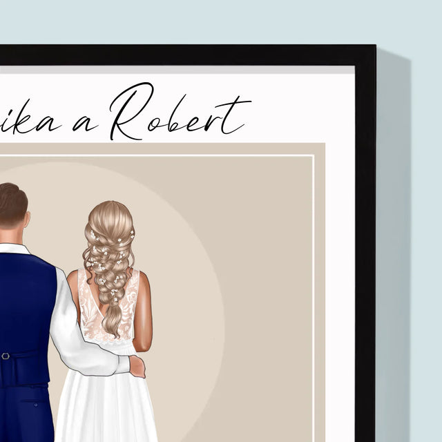 Tvorenie Postavy: Mladomanželia - Zarámováná Tlač 30X40 (Vertikálne)